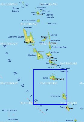 mapa de Vanuatu em alemao