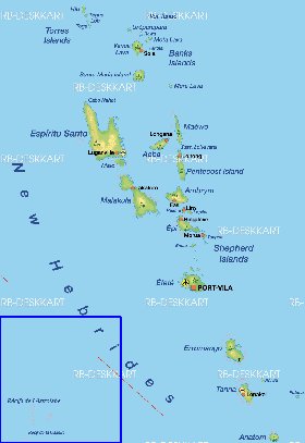 mapa de Vanuatu em alemao