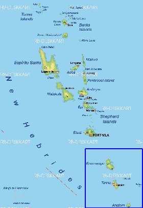 carte de Vanuatu en allemand