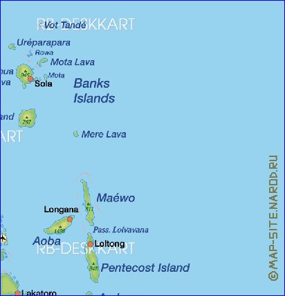 mapa de Vanuatu em alemao