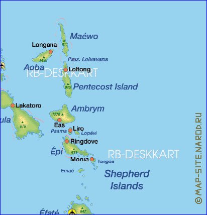 mapa de Vanuatu em alemao