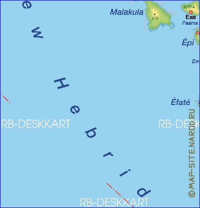 mapa de Vanuatu em alemao