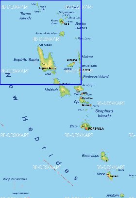 mapa de Vanuatu em alemao