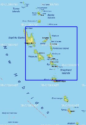 mapa de Vanuatu em alemao