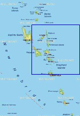 mapa de Vanuatu em alemao