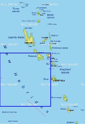 mapa de Vanuatu em alemao