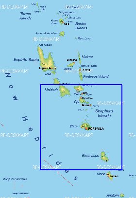 mapa de Vanuatu em alemao