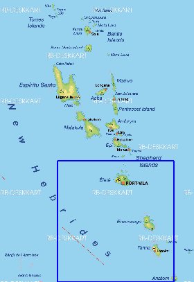 mapa de Vanuatu em alemao