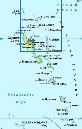 mapa de Vanuatu
