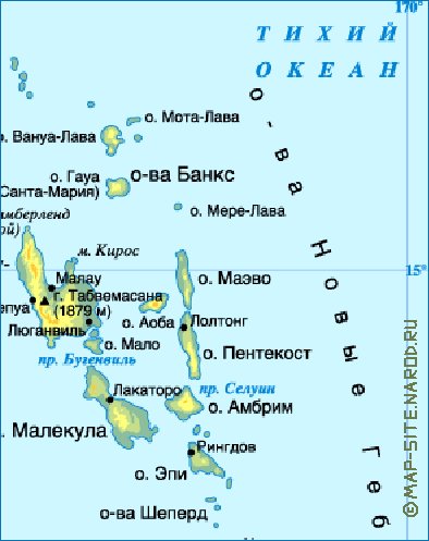 mapa de Vanuatu