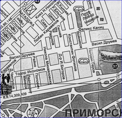 carte de Varna en langue bulgare