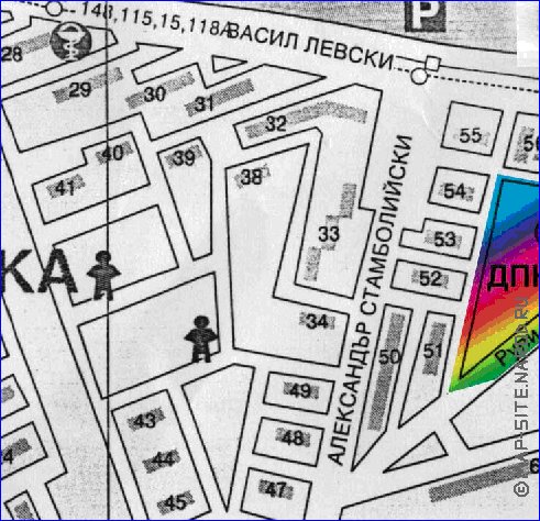 carte de Varna en langue bulgare