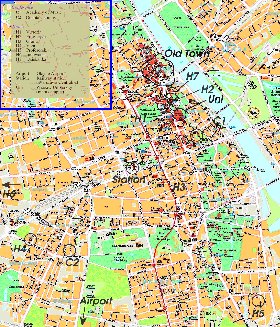 carte de Varsovie en langue polonaise