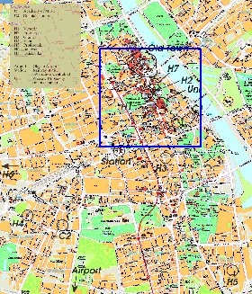 carte de Varsovie en langue polonaise