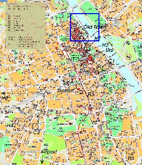 carte de Varsovie en langue polonaise