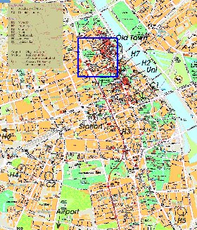 carte de Varsovie en langue polonaise