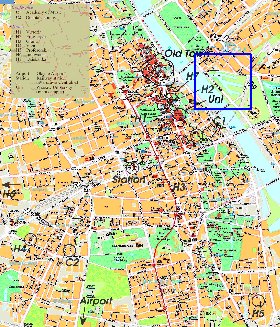 carte de Varsovie en langue polonaise