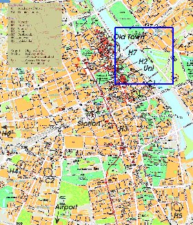 carte de Varsovie en langue polonaise