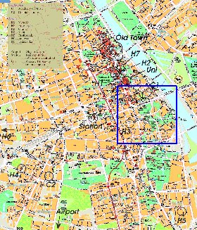 carte de Varsovie en langue polonaise