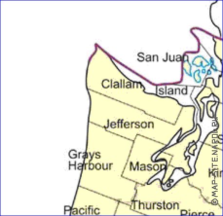 Administratives carte de  etat Washington