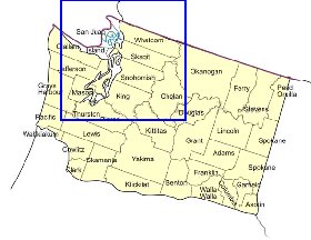 Administratives carte de  etat Washington