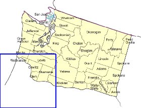 Administratives carte de  etat Washington