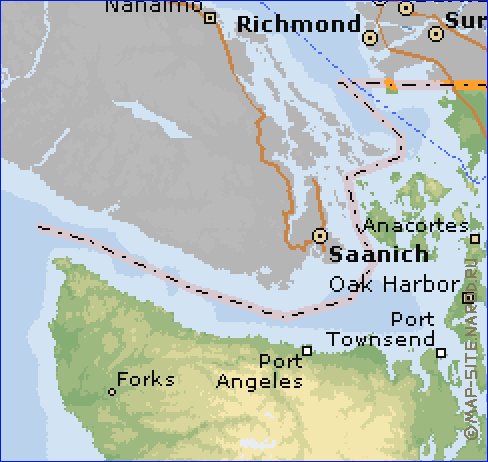 carte de  etat Washington