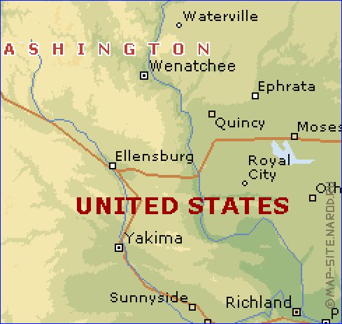 carte de  etat Washington