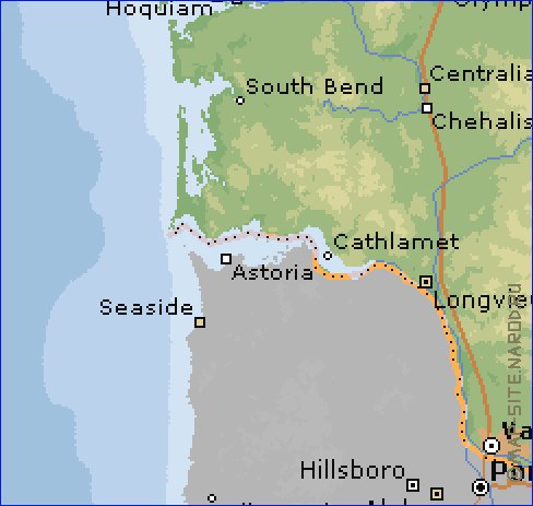 carte de  etat Washington