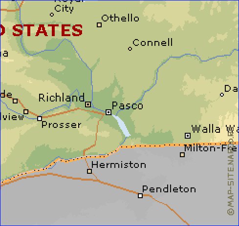 carte de  etat Washington