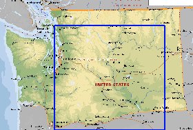 carte de  etat Washington