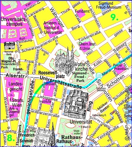 carte de Vienne en allemand