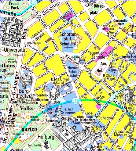 mapa de Viena em alemao