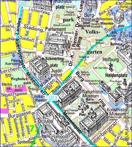 mapa de Viena em alemao