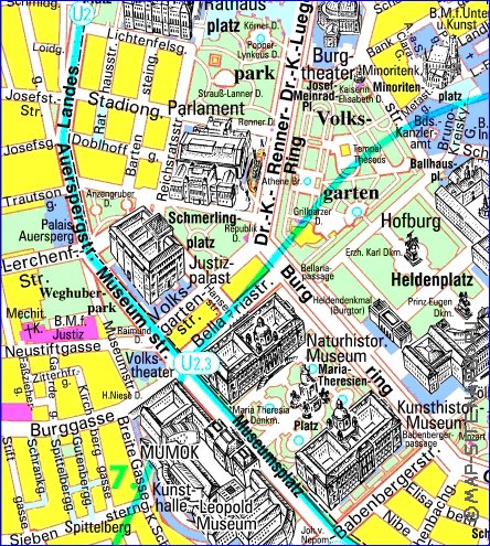 carte de Vienne en allemand