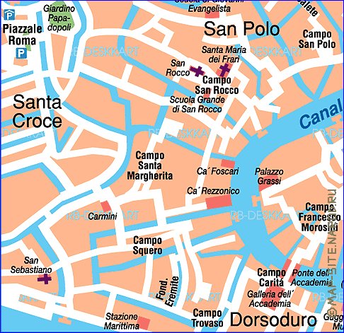 mapa de Veneza em alemao