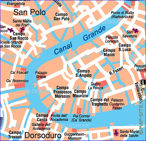 mapa de Veneza em alemao