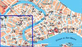 carte de Venise en allemand