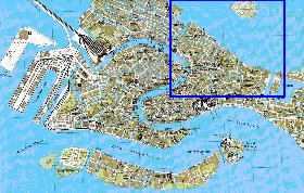 Transporte mapa de Veneza