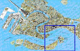 Transporte mapa de Veneza