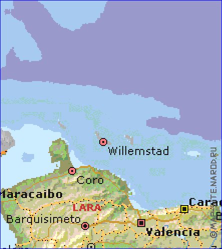 Administrativa mapa de Venezuela em ingles