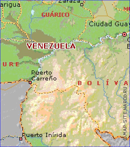 Administrativa mapa de Venezuela em ingles