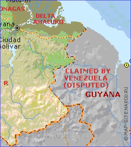 Administratives carte de Venezuela en anglais