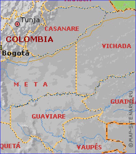 Administrativa mapa de Venezuela em ingles