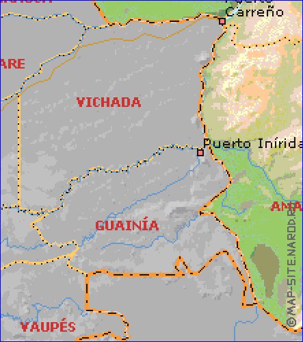 Administratives carte de Venezuela en anglais