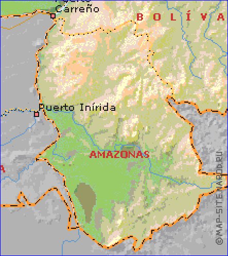 Administrativa mapa de Venezuela em ingles