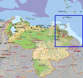 Administrativa mapa de Venezuela em ingles