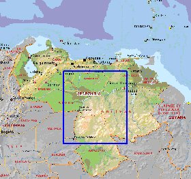 Administrativa mapa de Venezuela em ingles