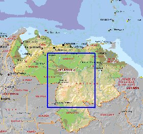 Administratives carte de Venezuela en anglais