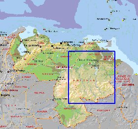 Administratives carte de Venezuela en anglais